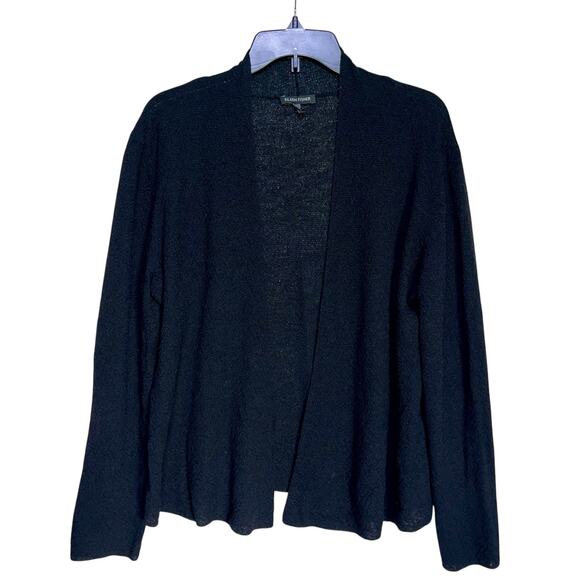 Eileen Fisher Wool Cardigan Sweater Open Front Minimalist - Picture 1 of 7